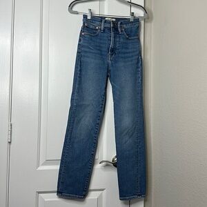 Madewell The Perfect Vintage Jean Size 24 High Waisted Straight Medium Wash